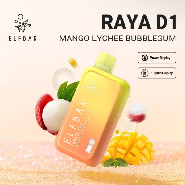 Elfbar RAYA D1 (Mango Lychee Bubblegum )